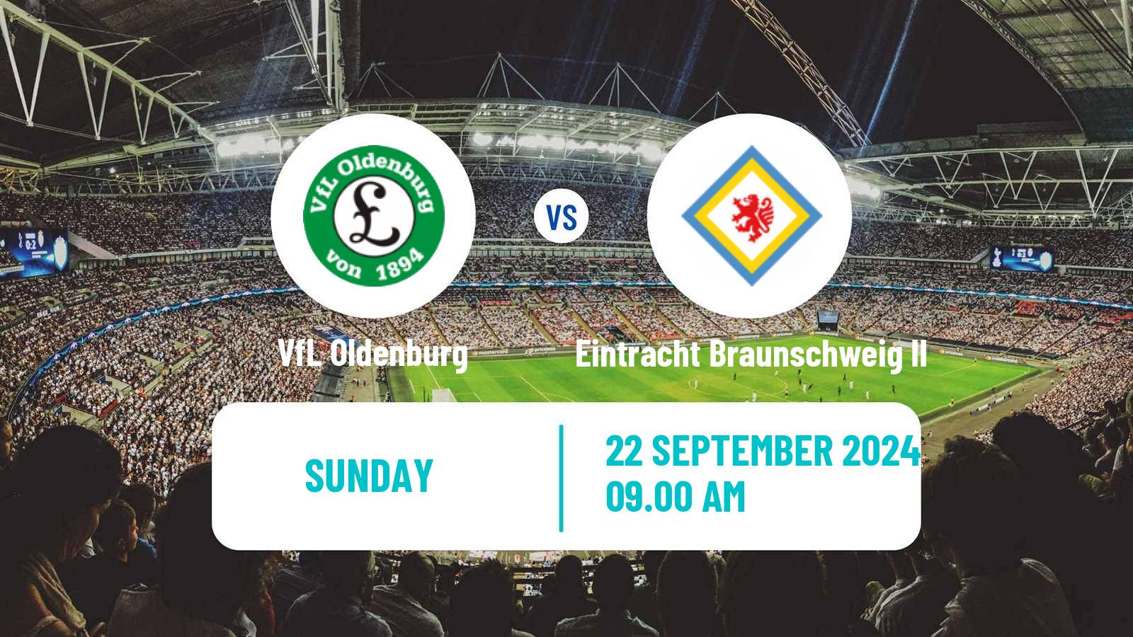 Soccer German Oberliga Niedersachsen VfL Oldenburg - Eintracht Braunschweig II