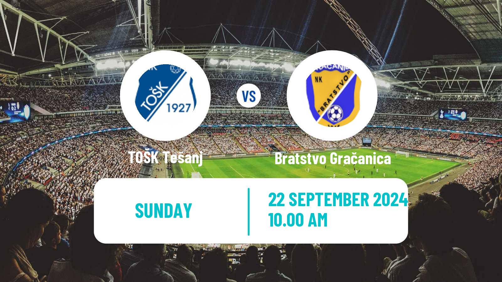 Soccer Bosnian Prva Liga FBiH TOŠK Tešanj - Bratstvo Gračanica