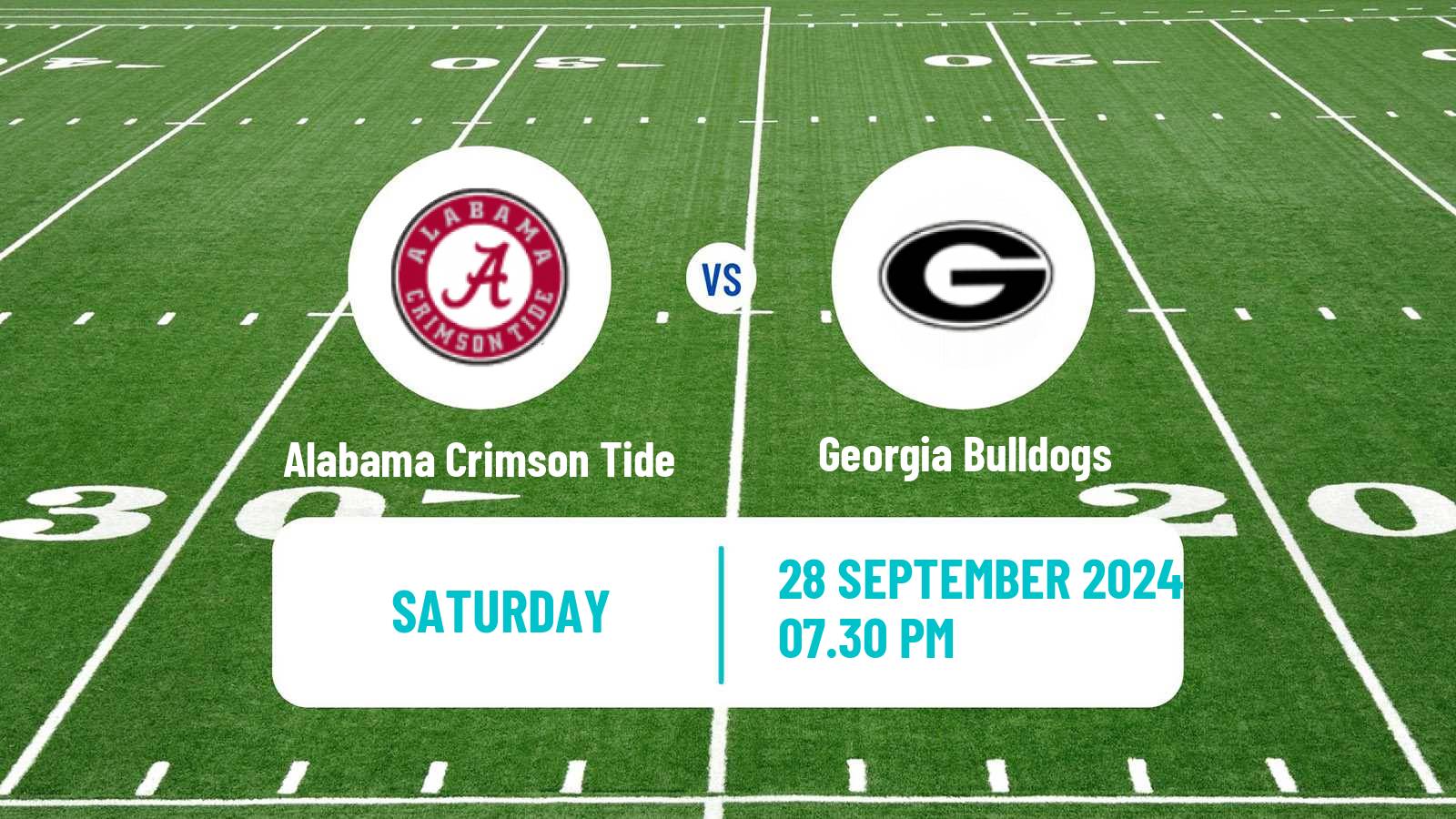 American football NCAA College Football Alabama Crimson Tide - Georgia Bulldogs