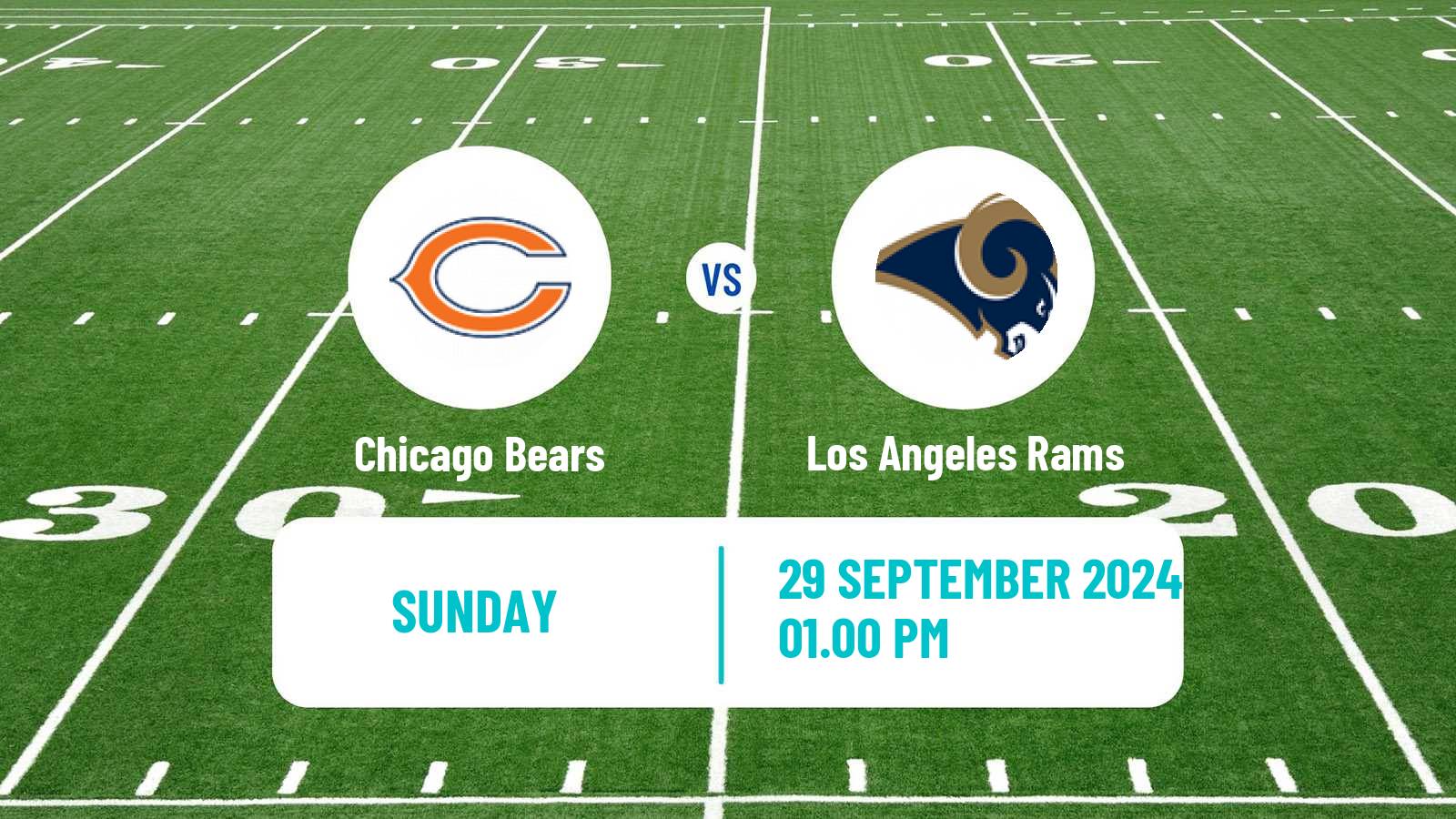 American football NFL Chicago Bears - Los Angeles Rams