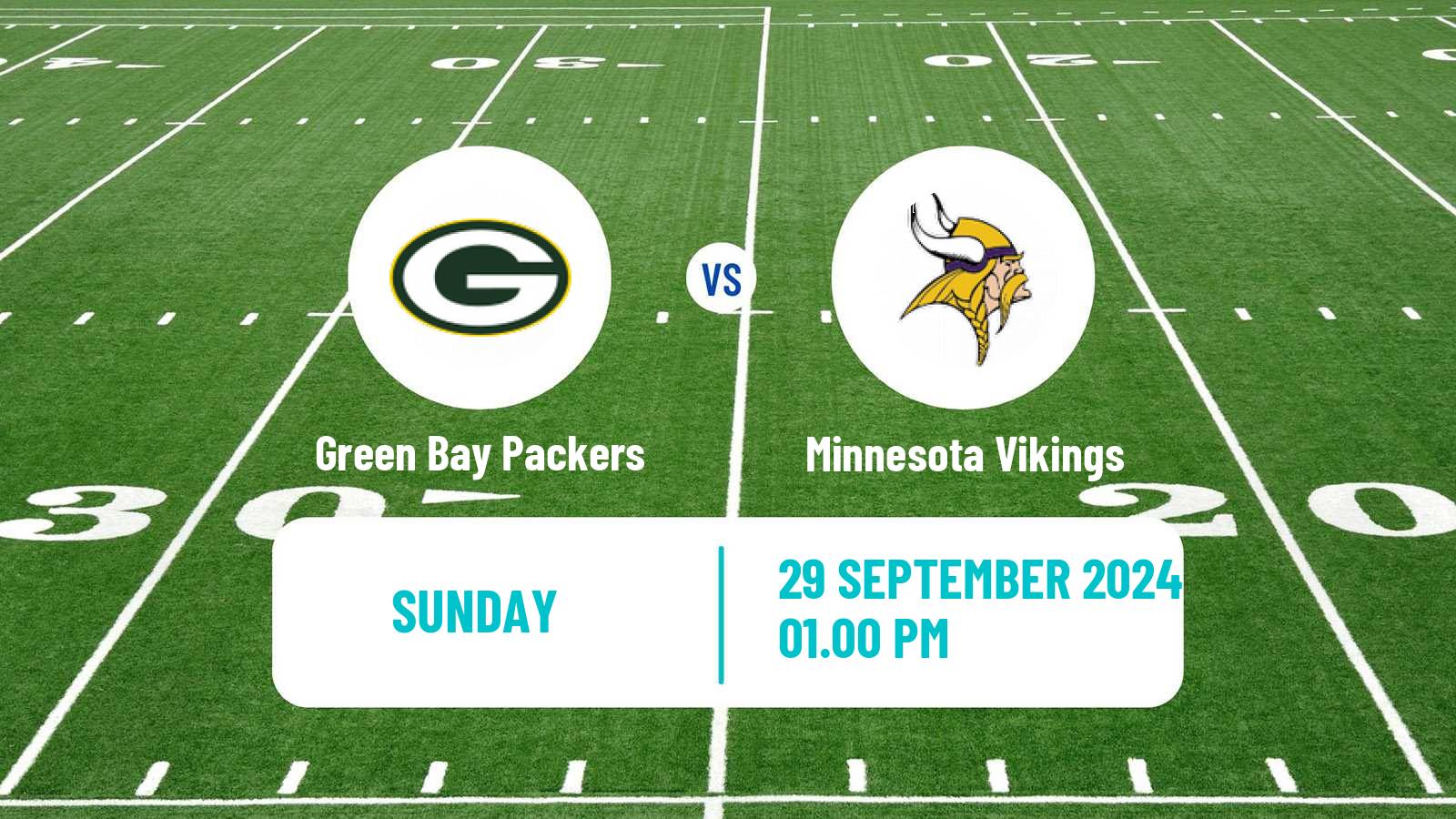 American football NFL Green Bay Packers - Minnesota Vikings