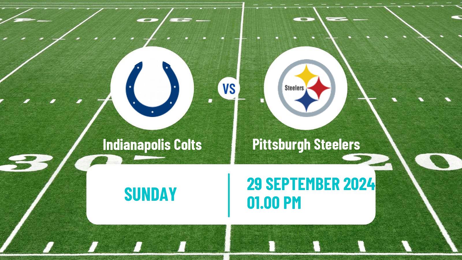 American football NFL Indianapolis Colts - Pittsburgh Steelers