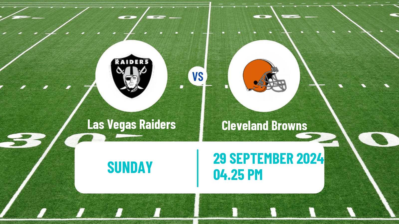 American football NFL Las Vegas Raiders - Cleveland Browns