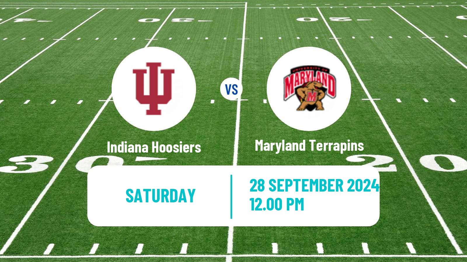 American football NCAA College Football Indiana Hoosiers - Maryland Terrapins