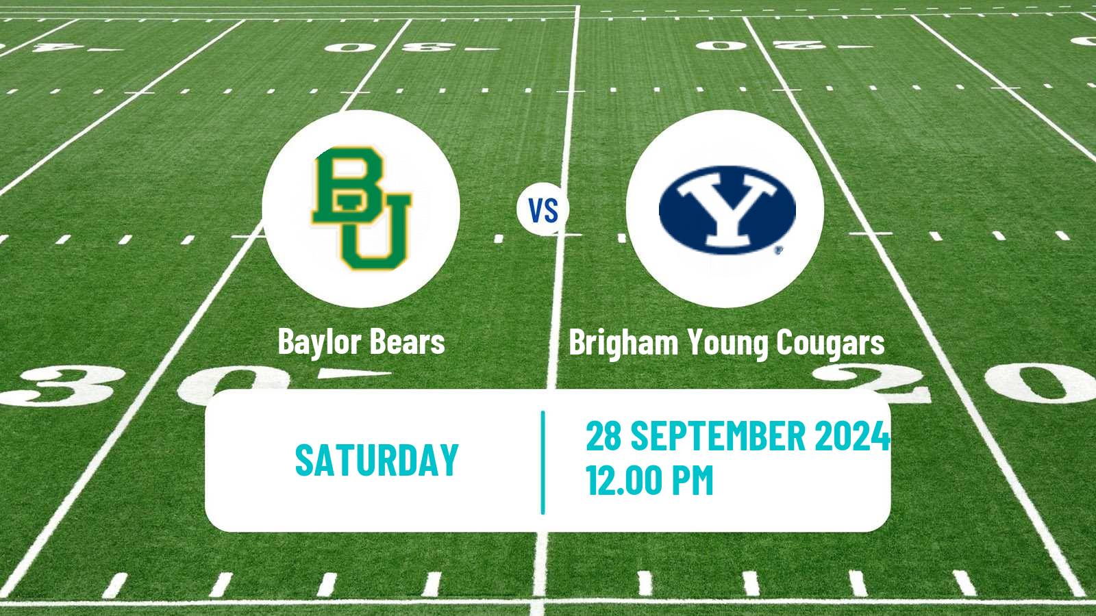 American football NCAA College Football Baylor Bears - Brigham Young Cougars