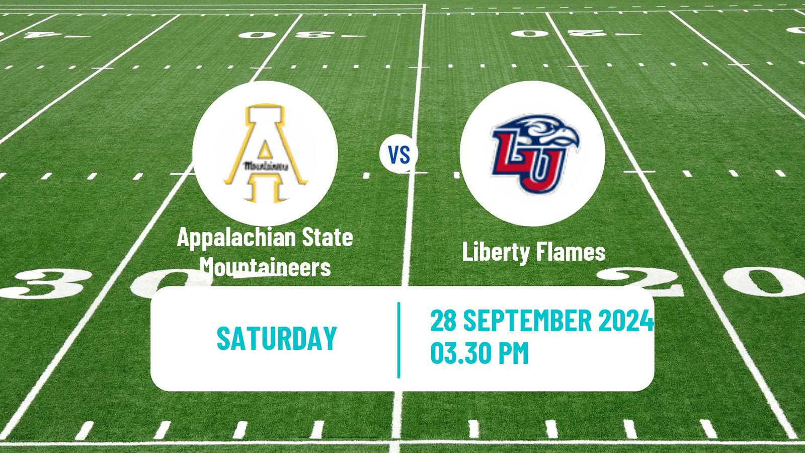 American football NCAA College Football Appalachian State Mountaineers - Liberty Flames