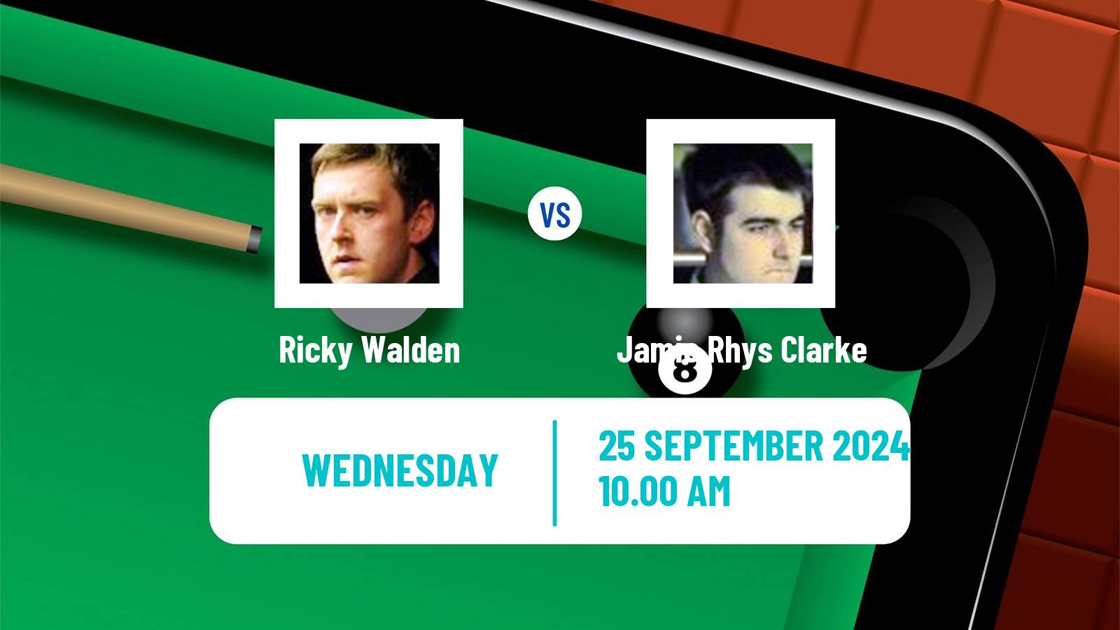 Snooker British Open Ricky Walden - Jamie Rhys Clarke