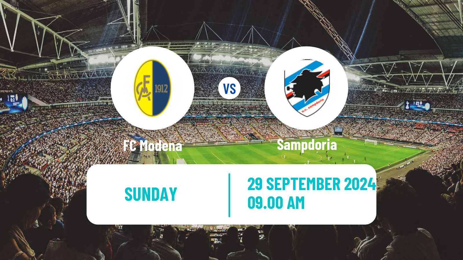 Soccer Italian Serie B Modena - Sampdoria