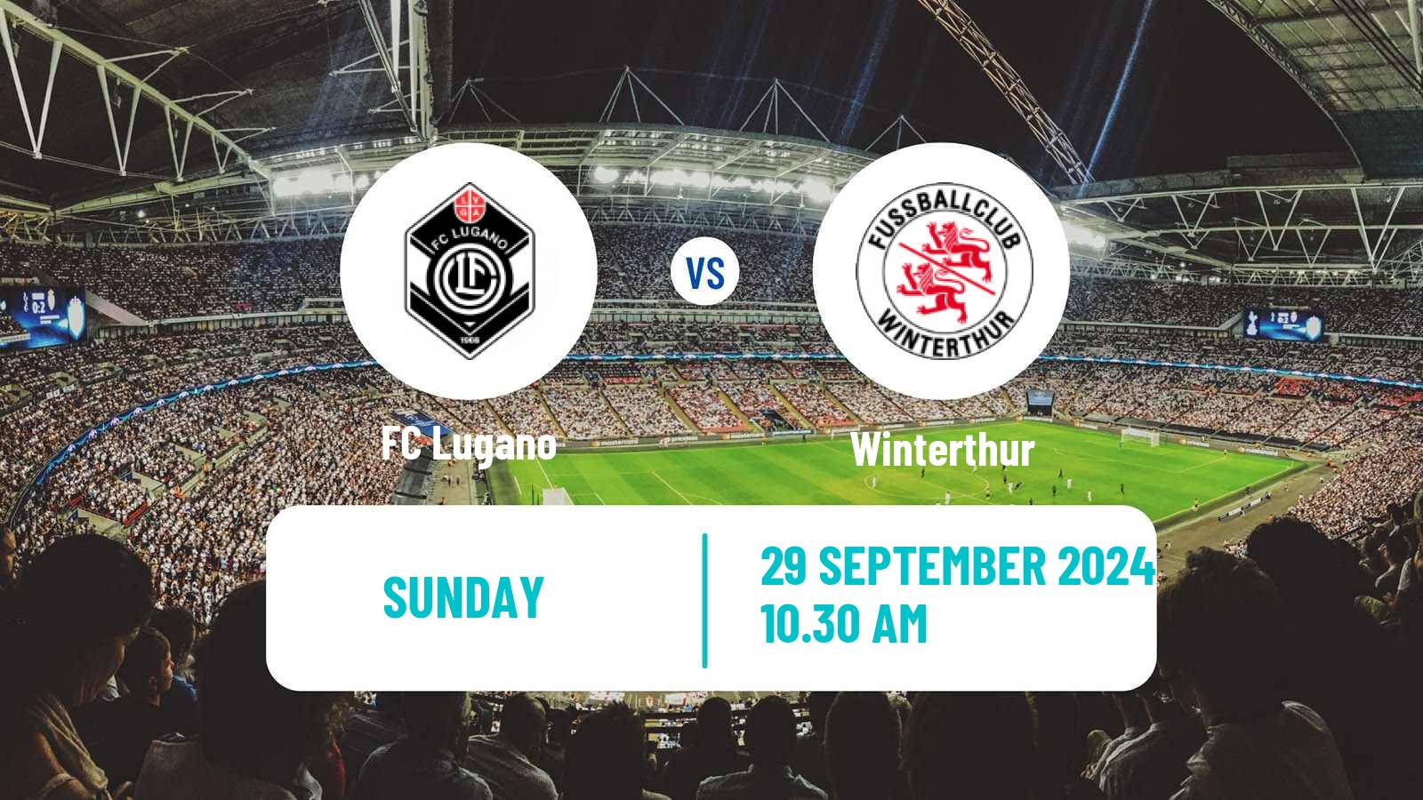 Soccer Swiss Super League Lugano - Winterthur