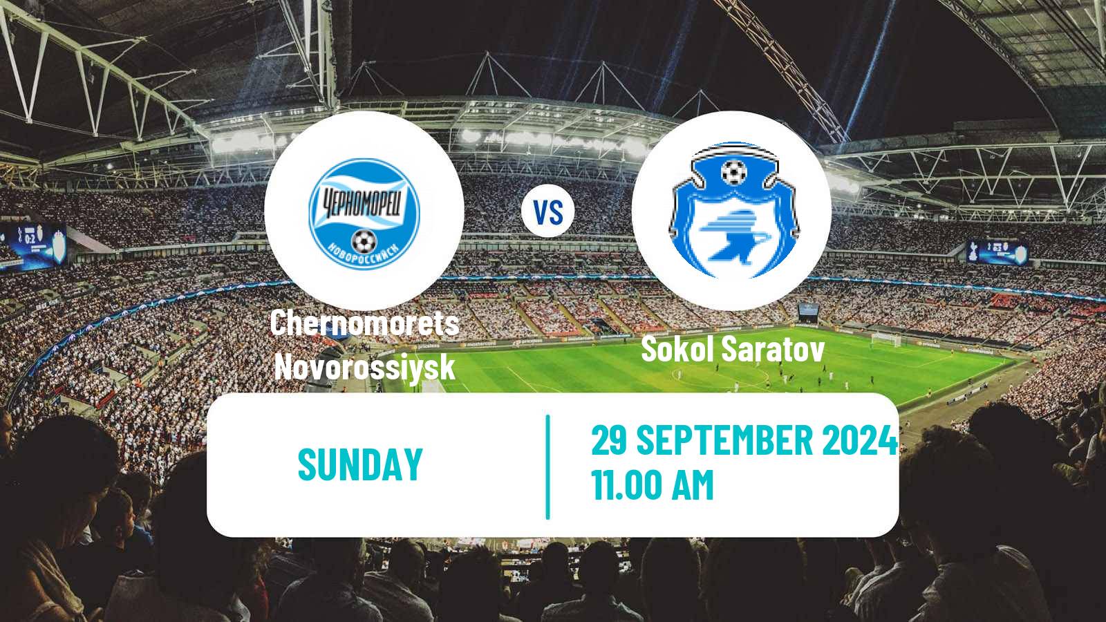 Soccer Russian FNL Chernomorets Novorossiysk - Sokol Saratov