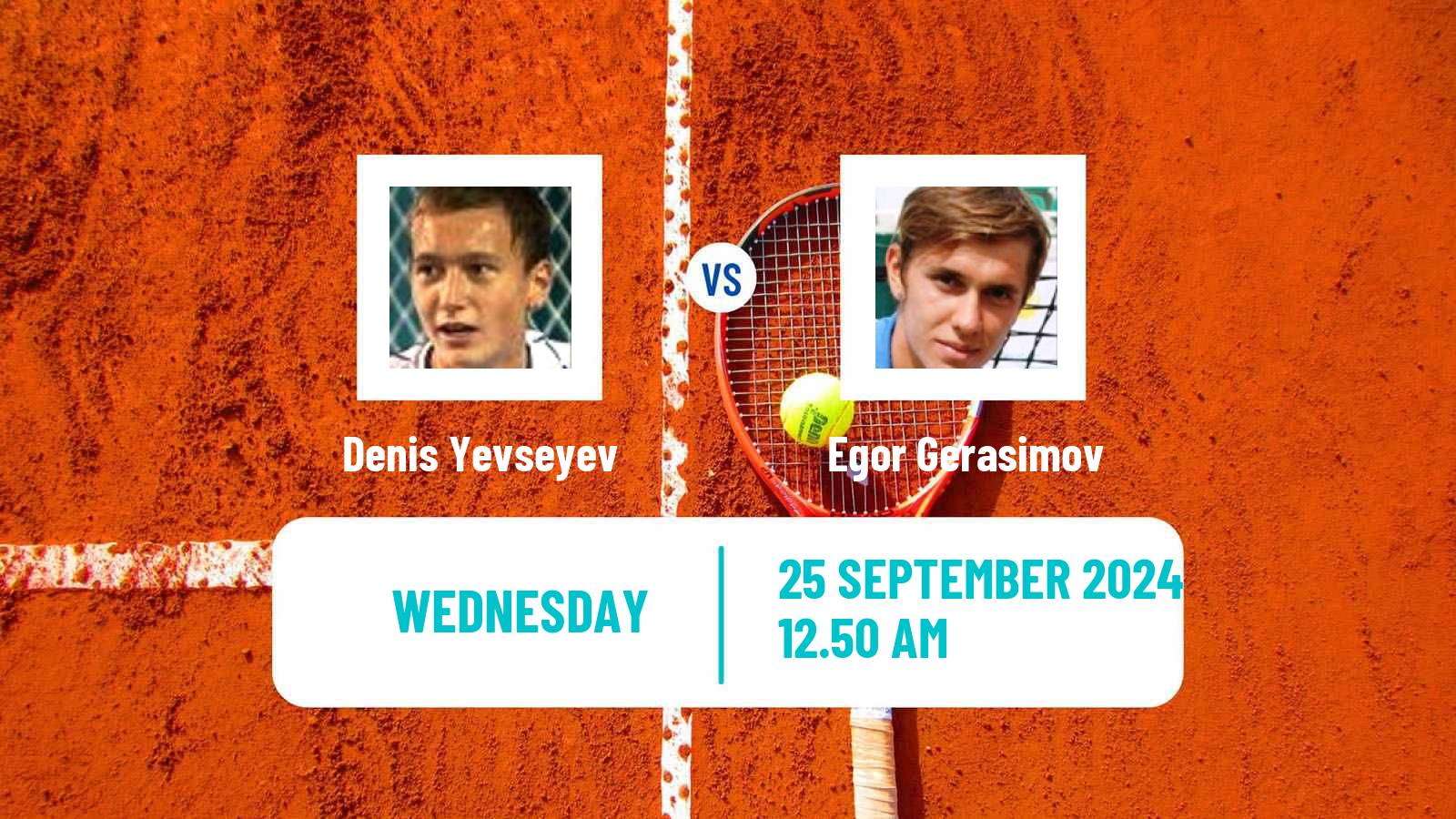 Tennis Nonthaburi 4 Challenger Men Denis Yevseyev - Egor Gerasimov