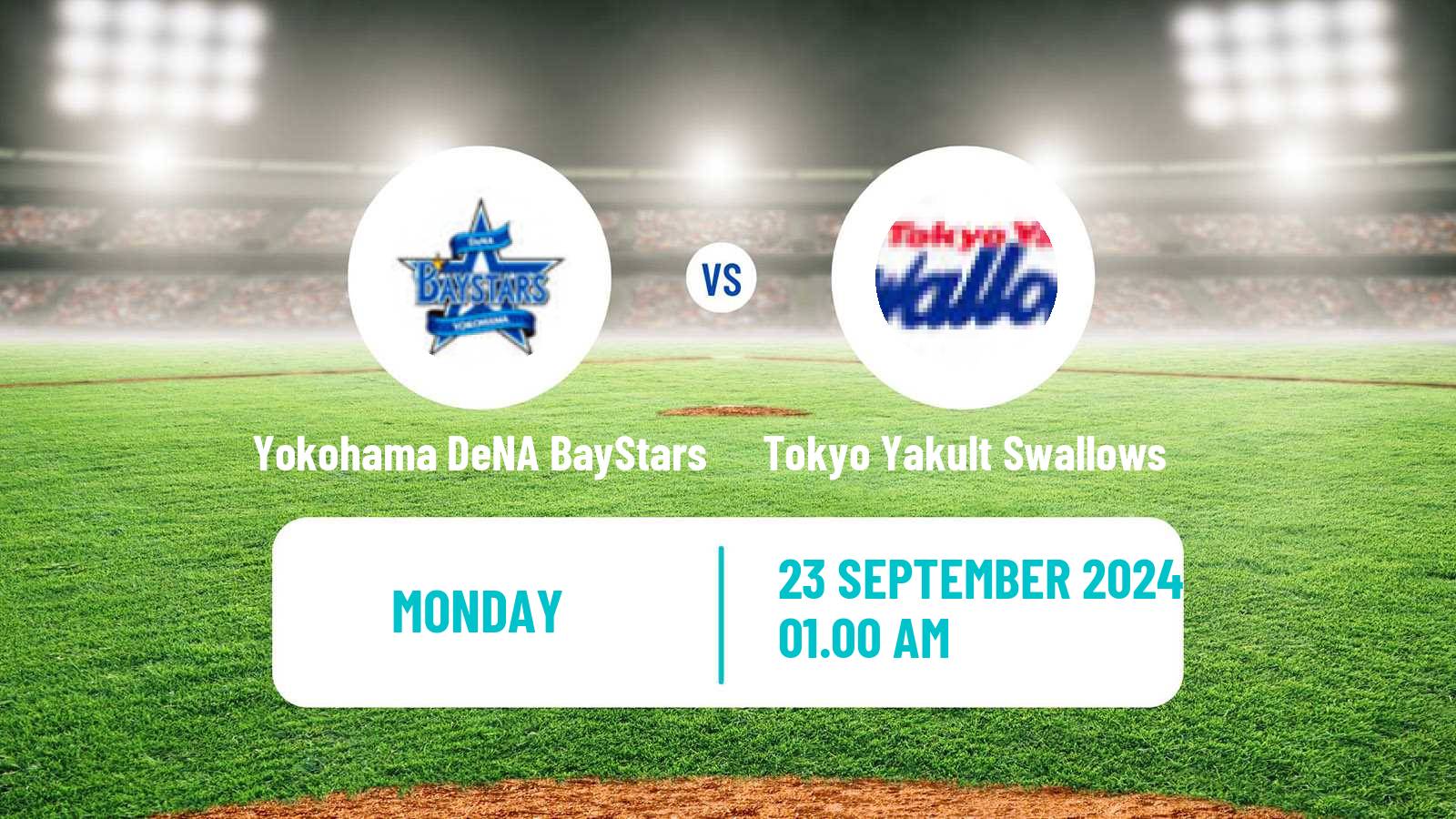 Baseball NPB Yokohama DeNA BayStars - Tokyo Yakult Swallows