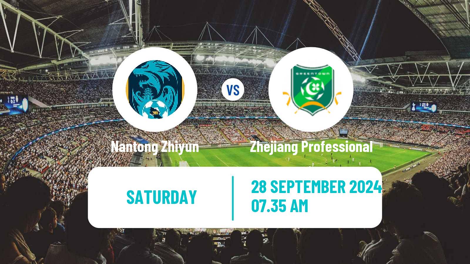 Soccer Chinese Super League Nantong Zhiyun - Zhejiang Professional