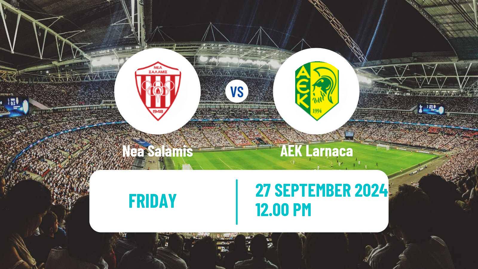 Soccer Cypriot First Division Nea Salamis - AEK Larnaca