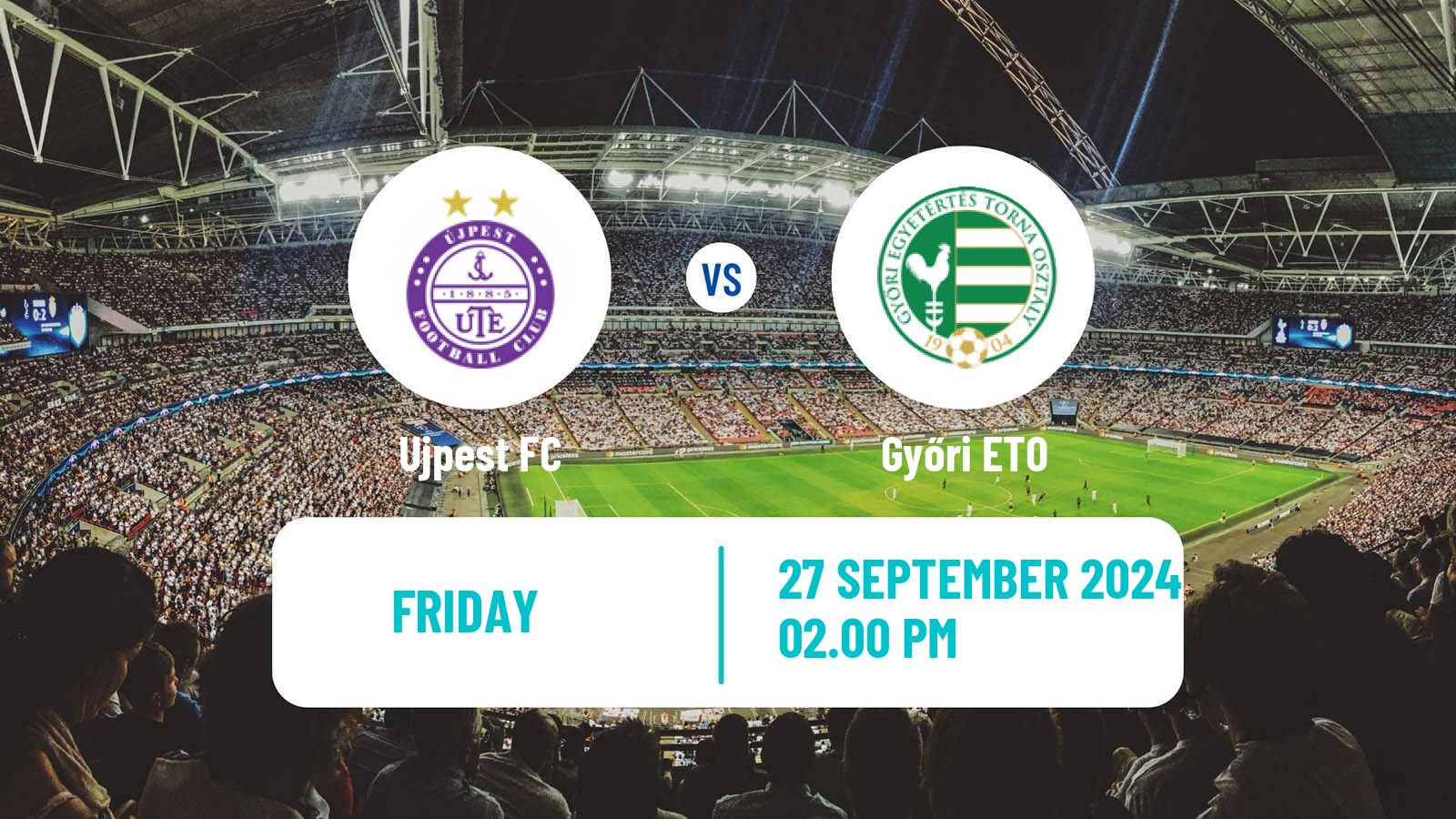 Soccer Hungarian NB I Ujpest - Győri ETO