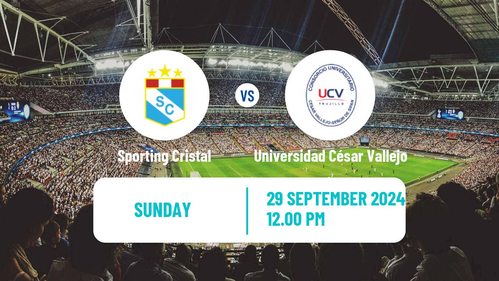 Soccer Peruvian Liga 1 Sporting Cristal - Universidad César Vallejo