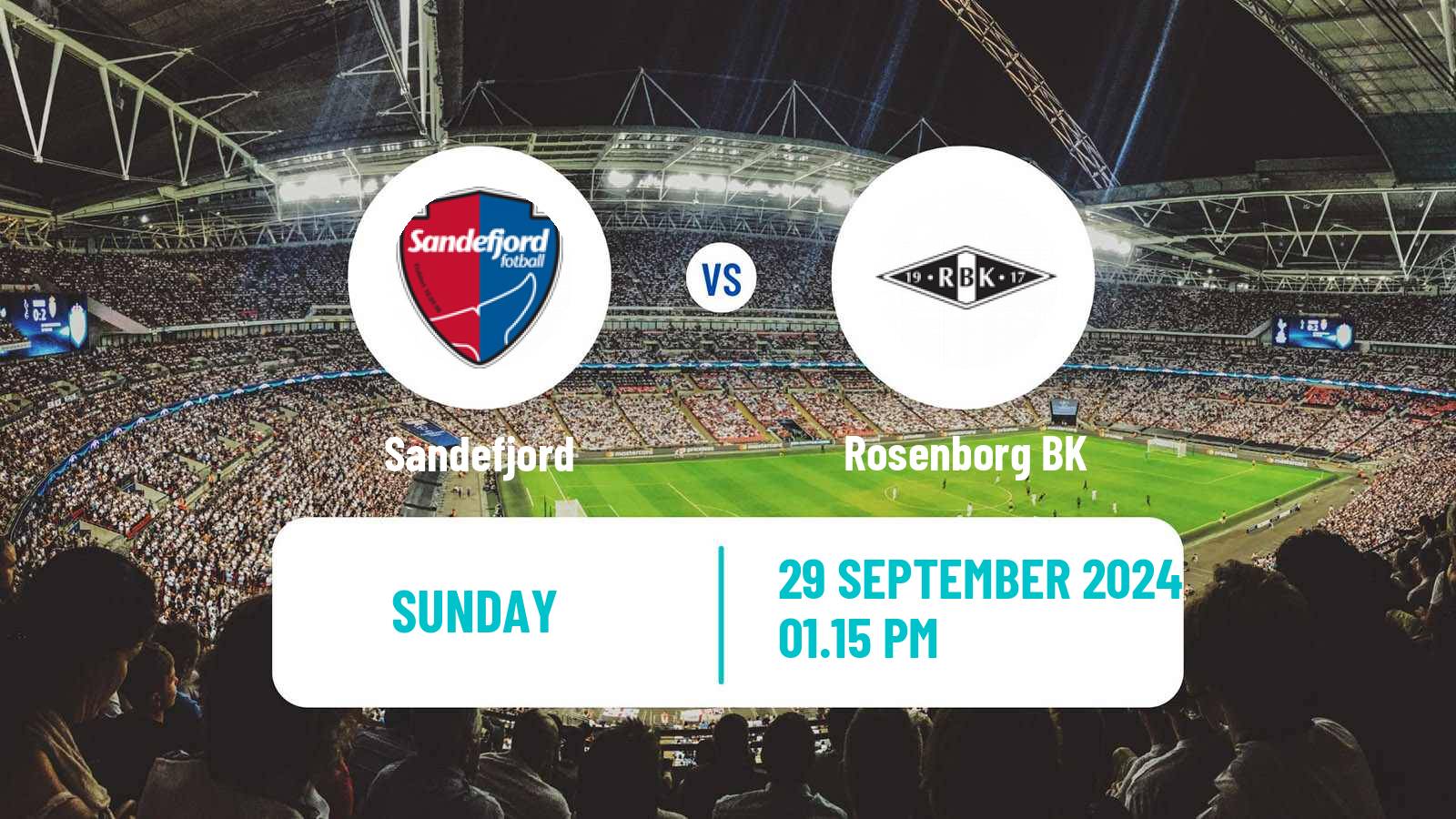 Soccer Norwegian Eliteserien Sandefjord - Rosenborg