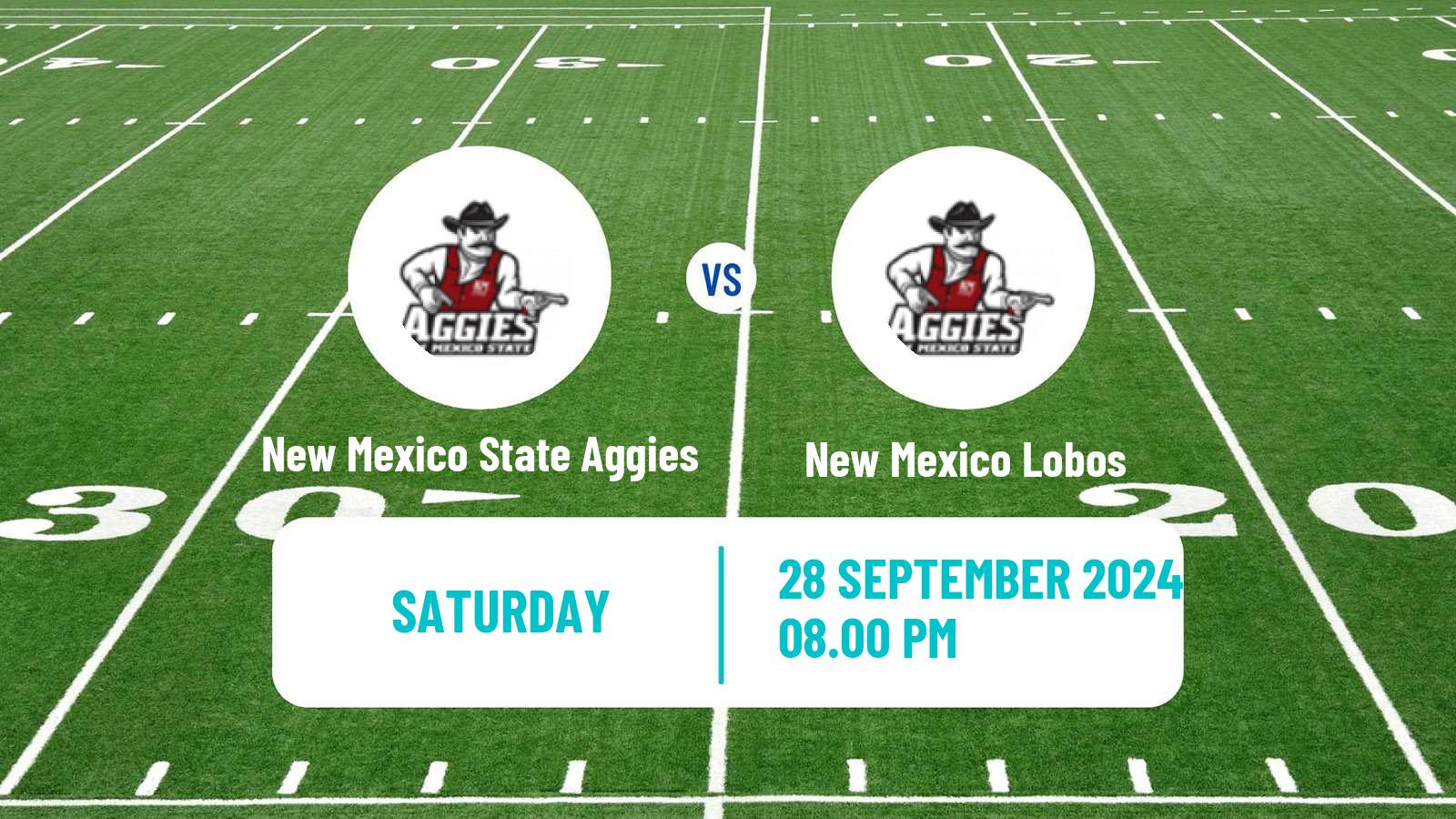 American football NCAA College Football New Mexico State Aggies - New Mexico Lobos