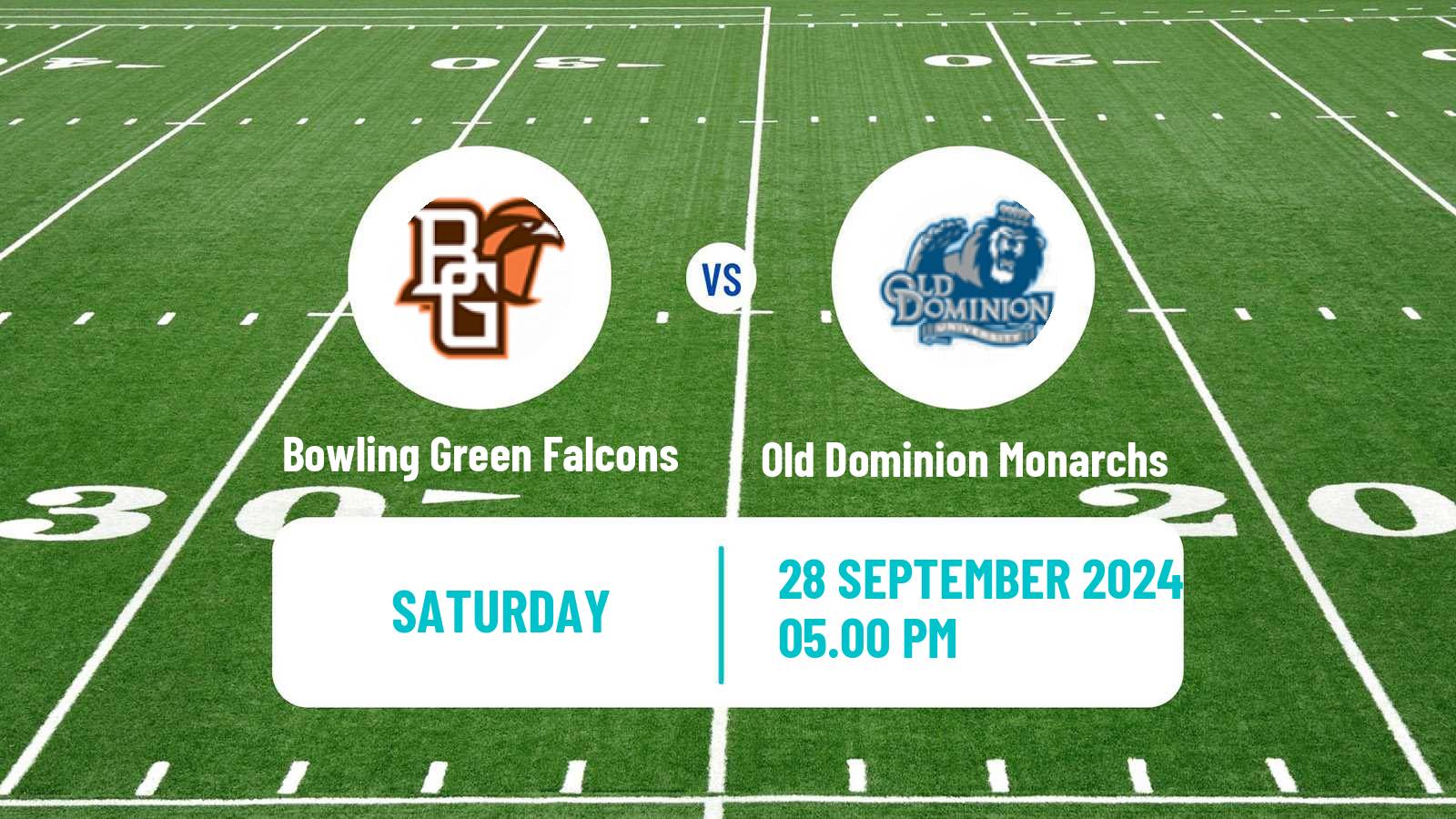 American football NCAA College Football Bowling Green Falcons - Old Dominion Monarchs