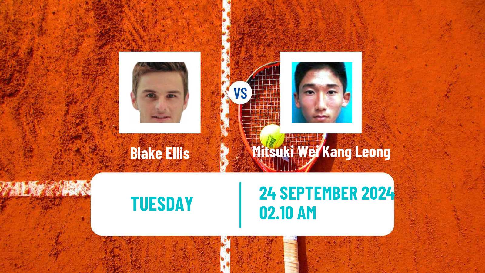 Tennis Nonthaburi 4 Challenger Men Blake Ellis - Mitsuki Wei Kang Leong