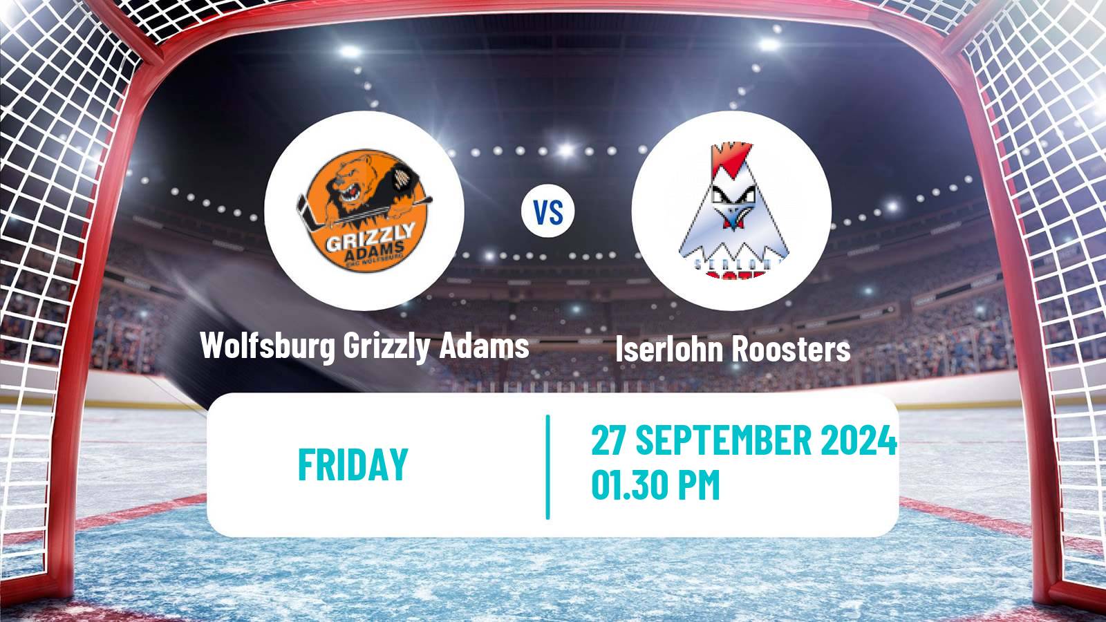 Hockey German Ice Hockey League Wolfsburg Grizzly Adams - Iserlohn Roosters