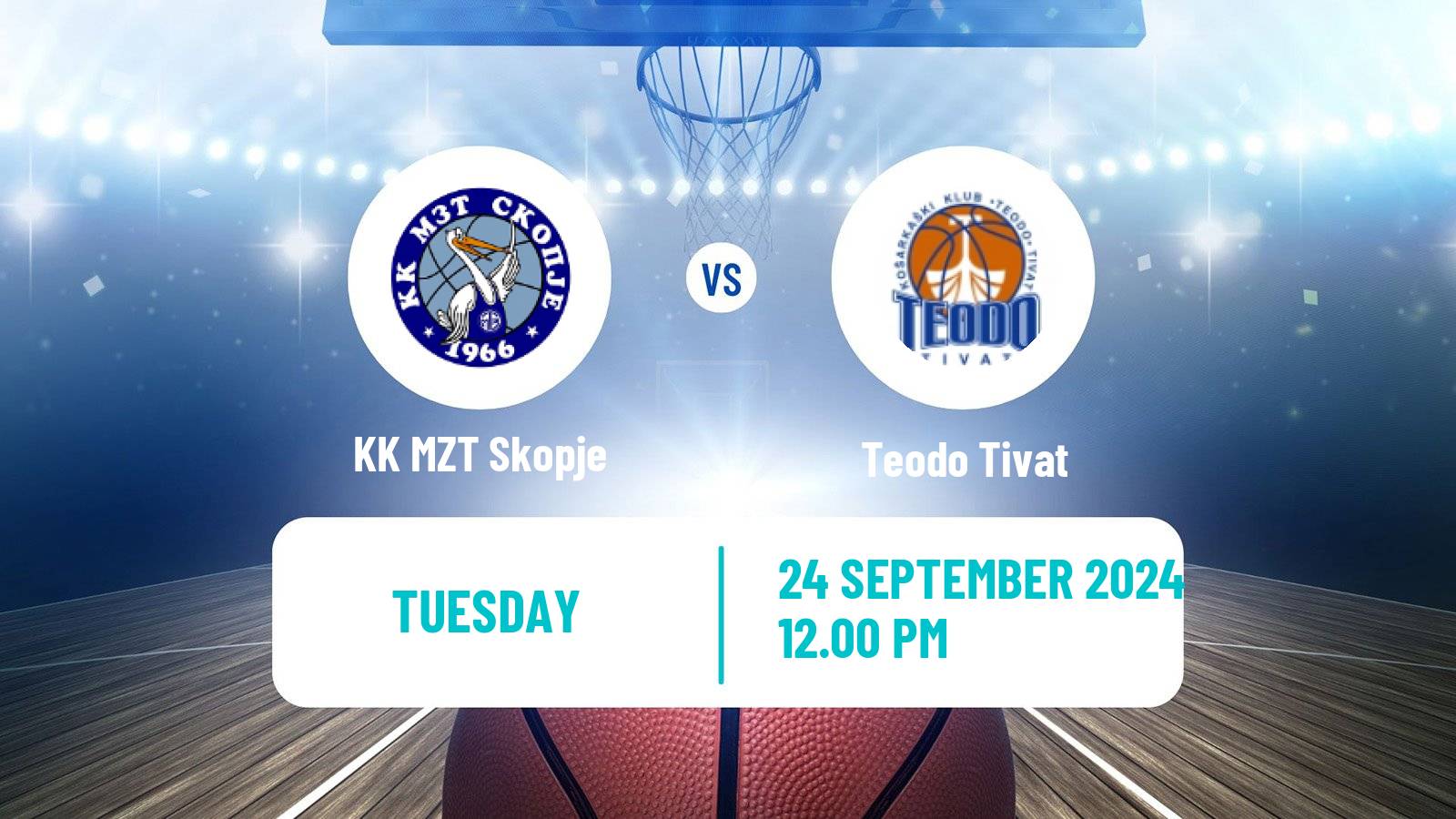 Basketball Adriatic League 2 KK MZT Skopje - Teodo Tivat