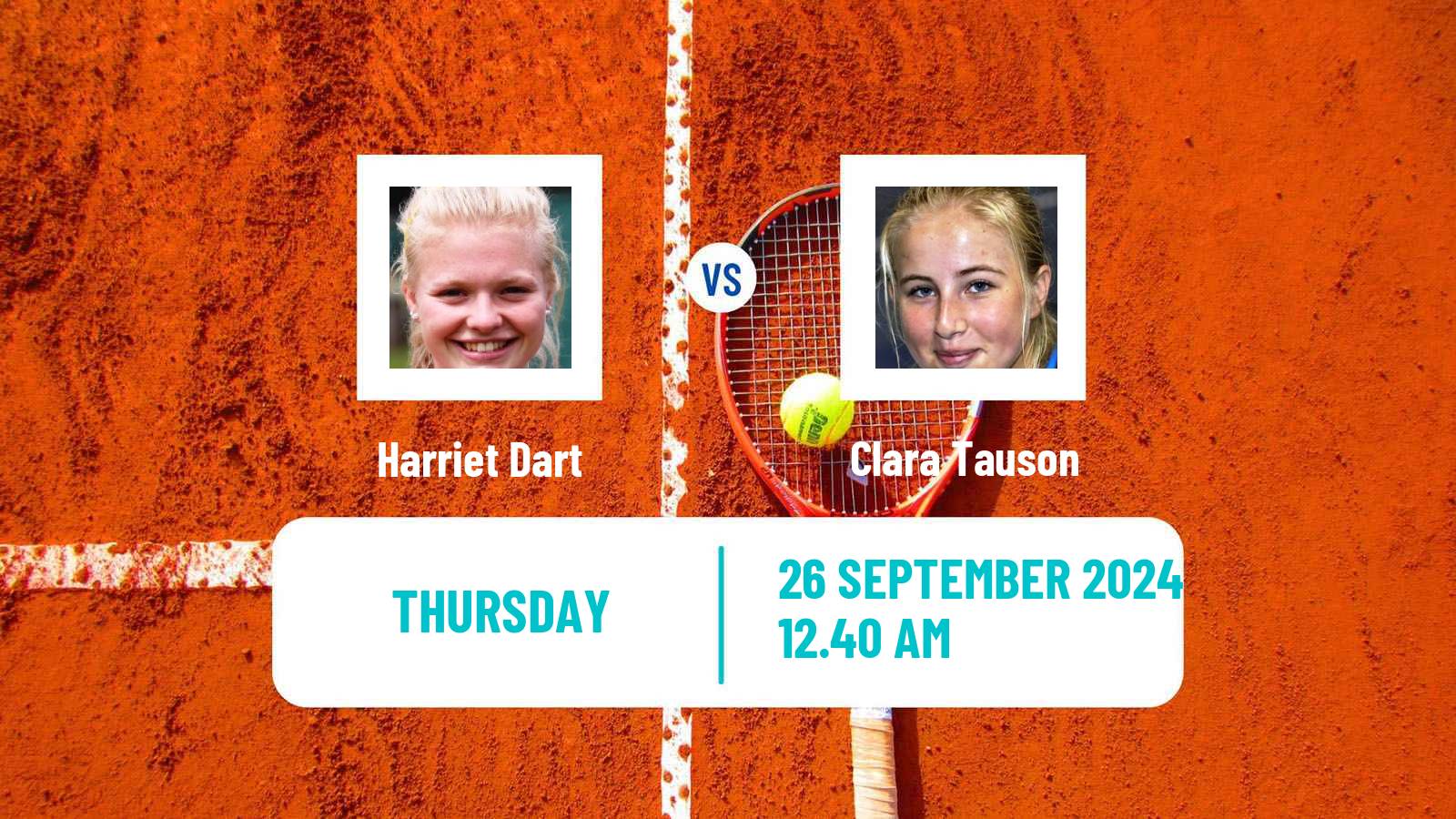 Tennis WTA Beijing Harriet Dart - Clara Tauson