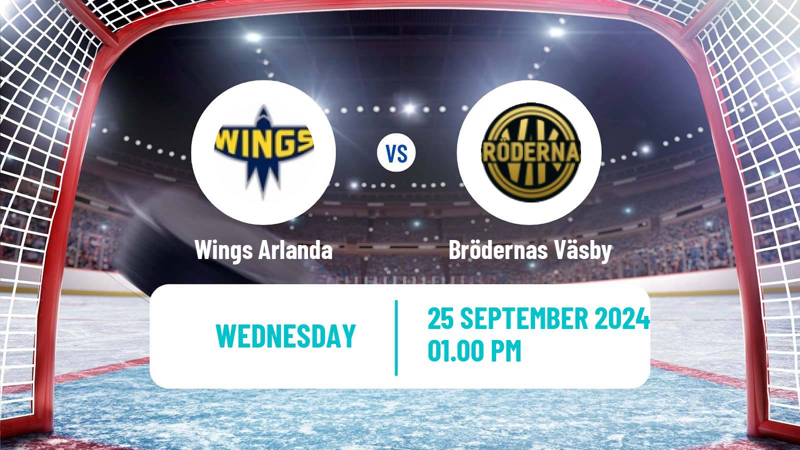 Hockey Swedish HockeyEttan Ostra Wings Arlanda - Brödernas Väsby