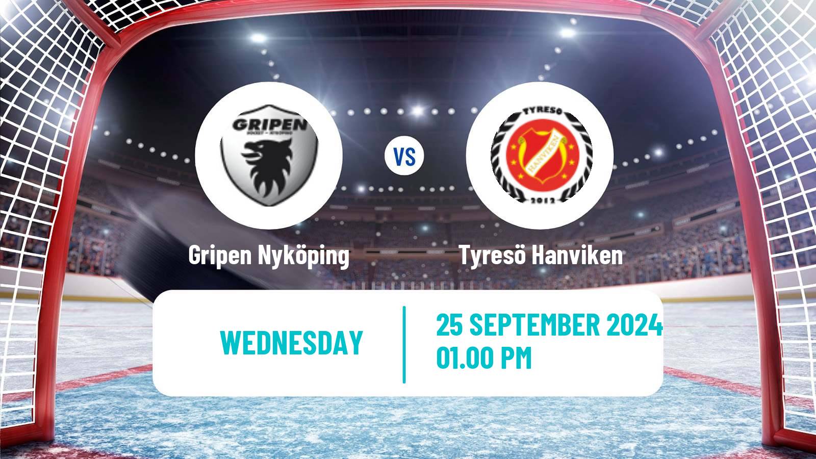 Hockey Swedish HockeyEttan Ostra Gripen Nyköping - Tyresö Hanviken