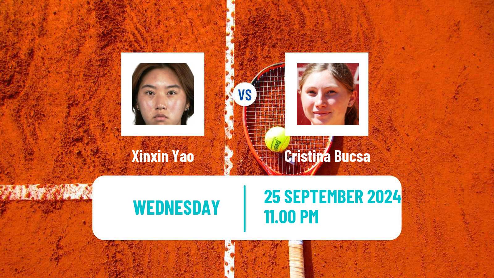 Tennis WTA Beijing Xinxin Yao - Cristina Bucsa