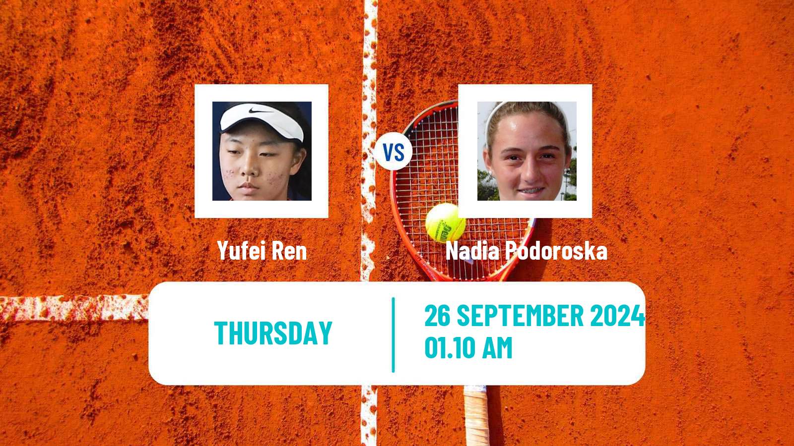 Tennis WTA Beijing Yufei Ren - Nadia Podoroska