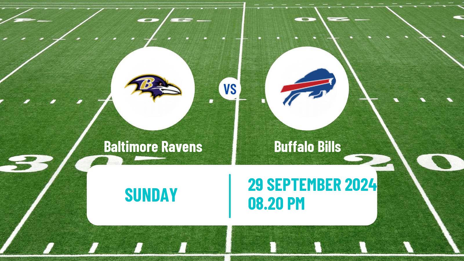 American football NFL Baltimore Ravens - Buffalo Bills