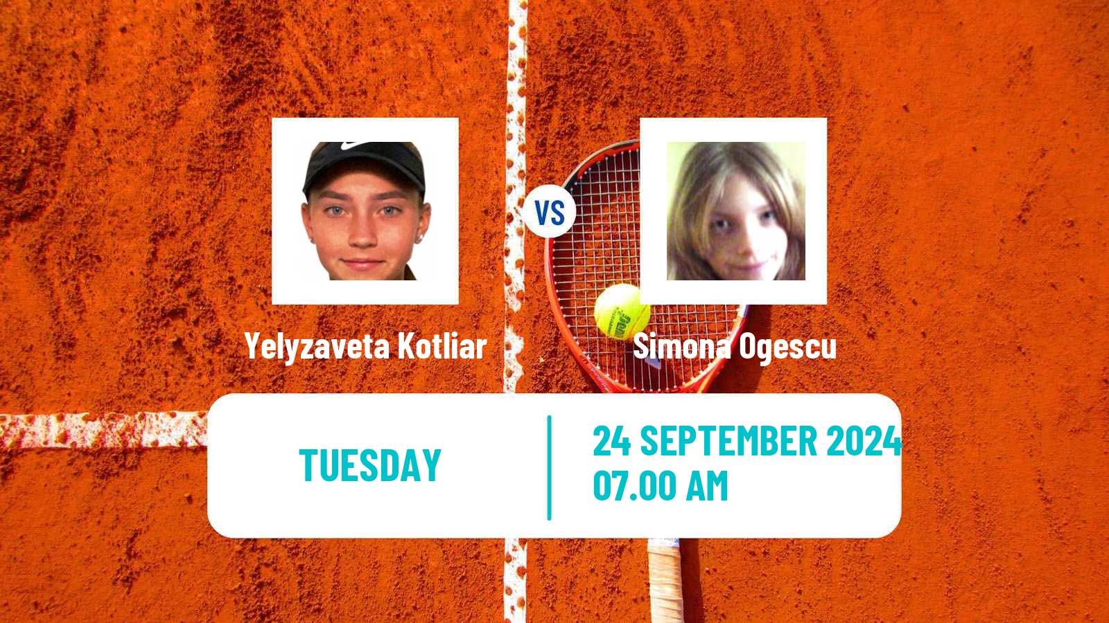 Tennis ITF W15 Varna Women Yelyzaveta Kotliar - Simona Ogescu