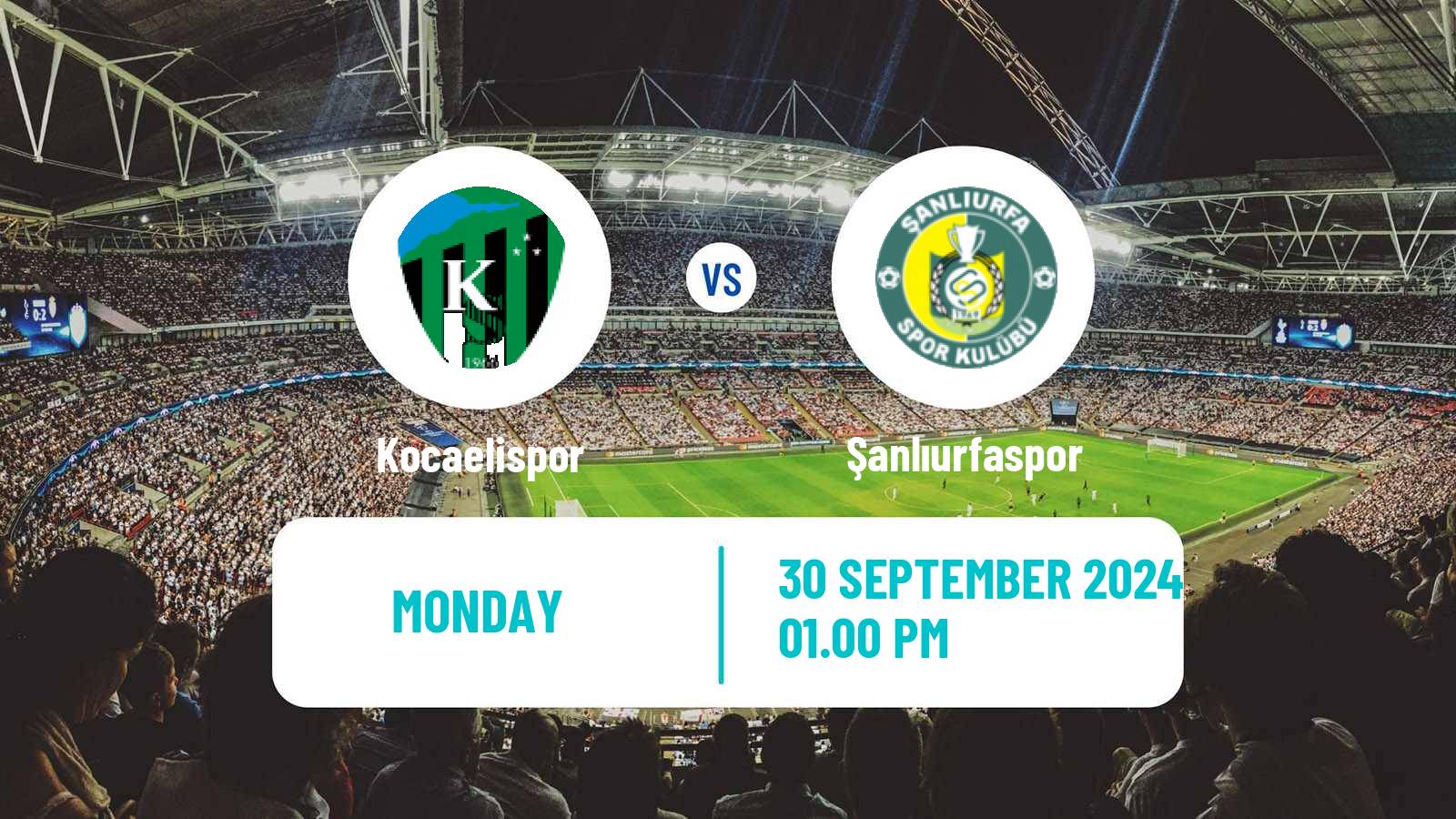 Soccer Turkish First League Kocaelispor - Şanlıurfaspor