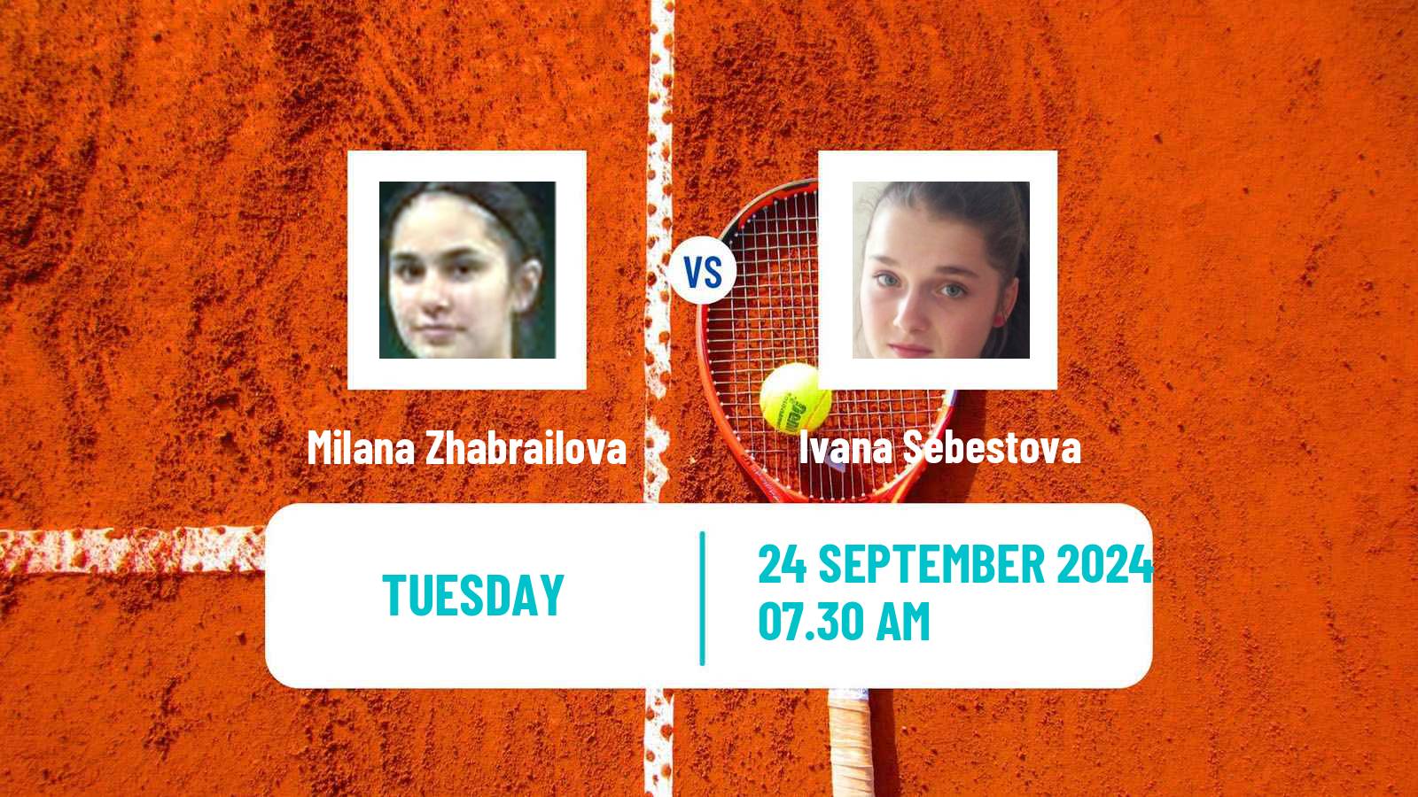 Tennis ITF W15 Trnava Women 2024 Milana Zhabrailova - Ivana Sebestova