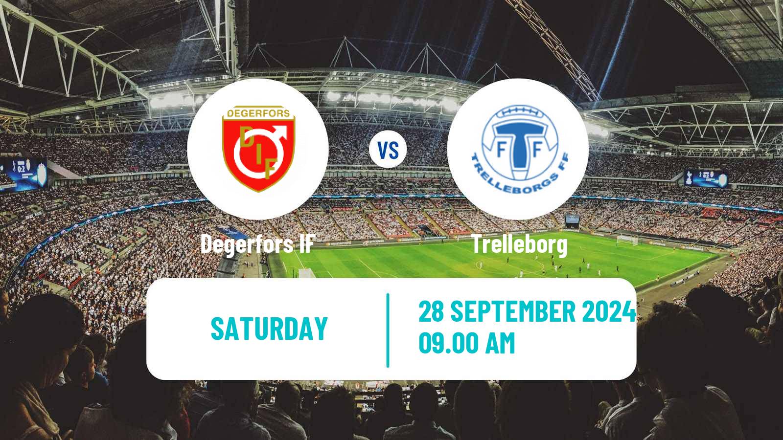 Soccer Swedish Superettan Degerfors - Trelleborg