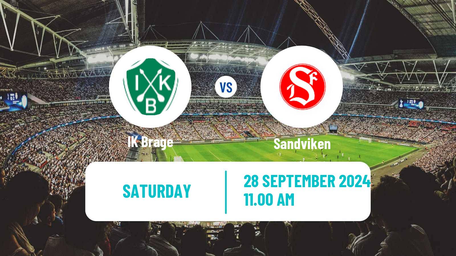 Soccer Swedish Superettan Brage - Sandviken