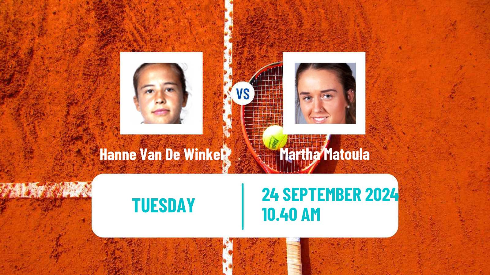 Tennis ITF W35 Santa Margherita Di Pula 8 Women Hanne Van De Winkel - Martha Matoula