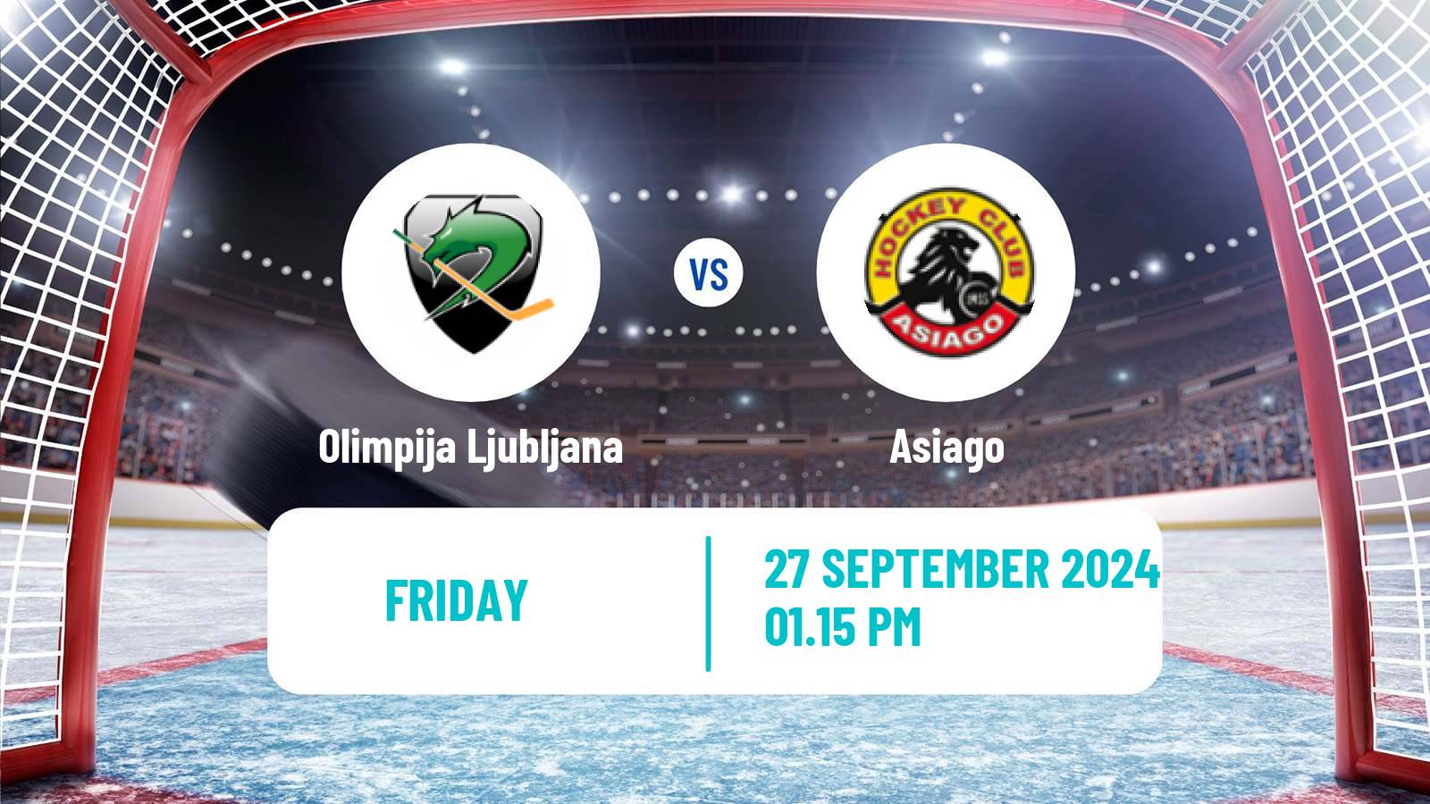 Hockey Austrian Ice Hockey League Olimpija Ljubljana - Asiago