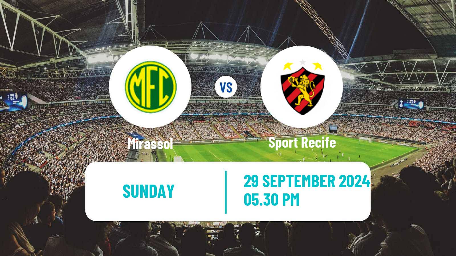 Soccer Brazilian Serie B Mirassol - Sport Recife