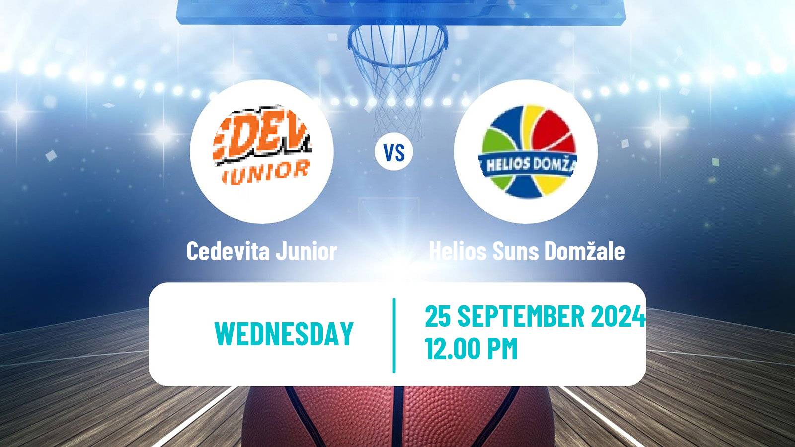 Basketball Adriatic League 2 Cedevita Junior - Helios Suns Domžale