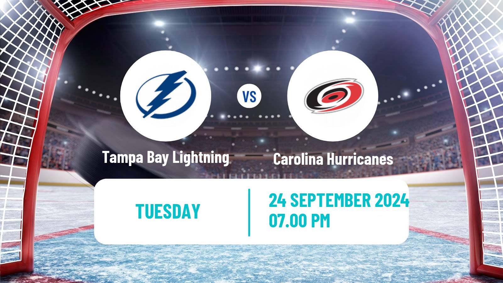 Hockey NHL Tampa Bay Lightning - Carolina Hurricanes