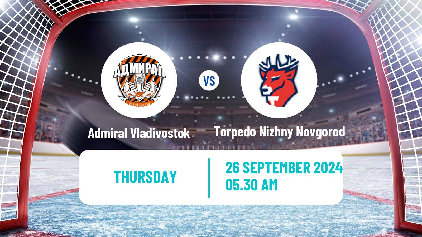 Hockey KHL Admiral Vladivostok - Torpedo Nizhny Novgorod