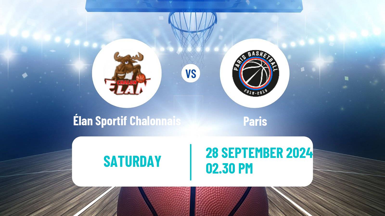 Basketball French LNB Élan Sportif Chalonnais - Paris