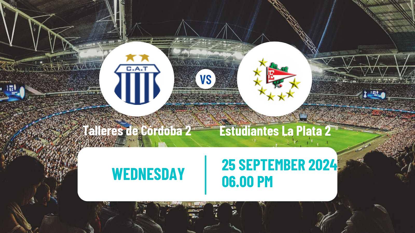 Soccer Argentinian Reserve League Talleres de Córdoba 2 - Estudiantes La Plata 2