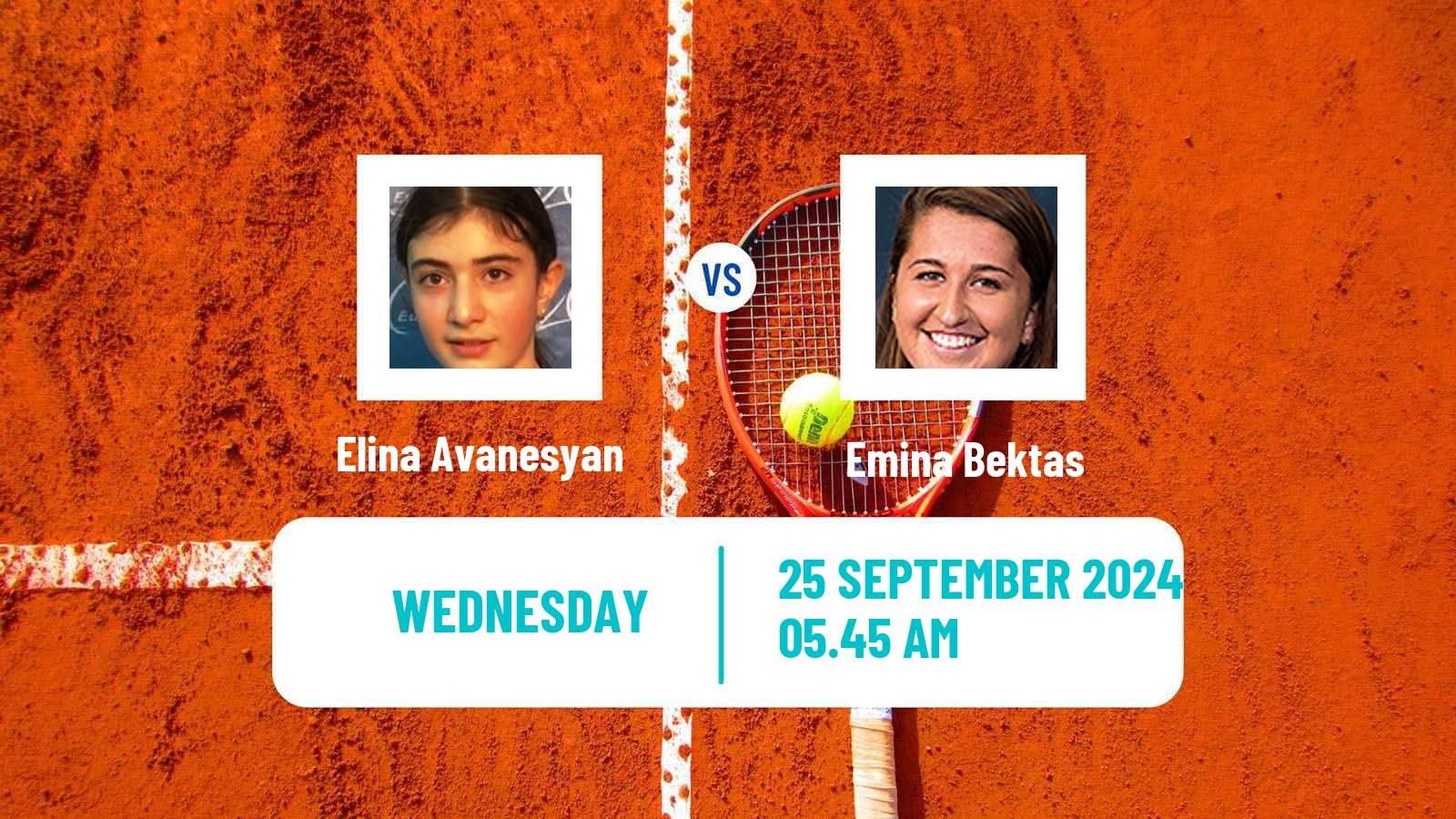 Tennis WTA Beijing Elina Avanesyan - Emina Bektas