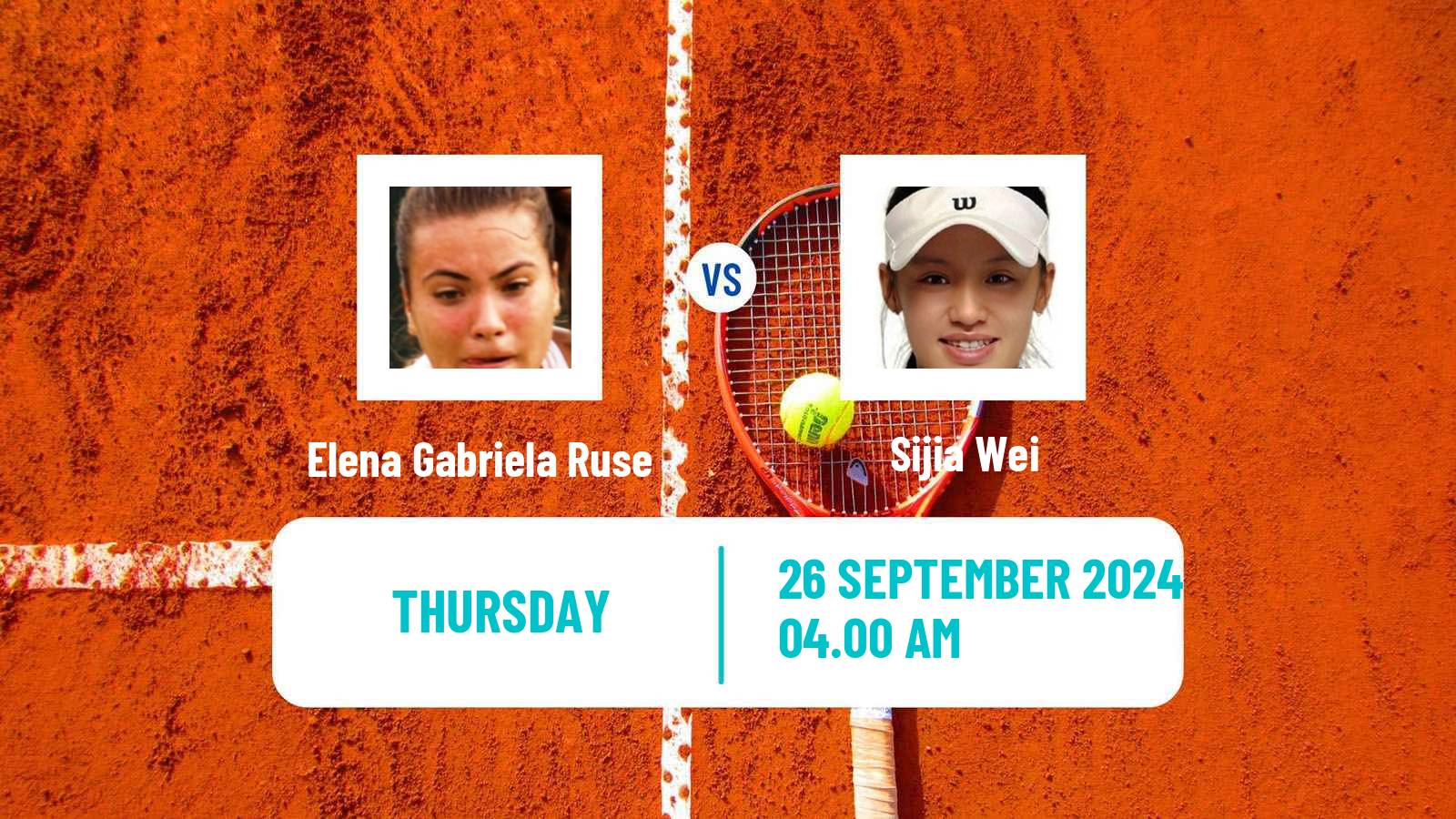 Tennis WTA Beijing Elena Gabriela Ruse - Sijia Wei