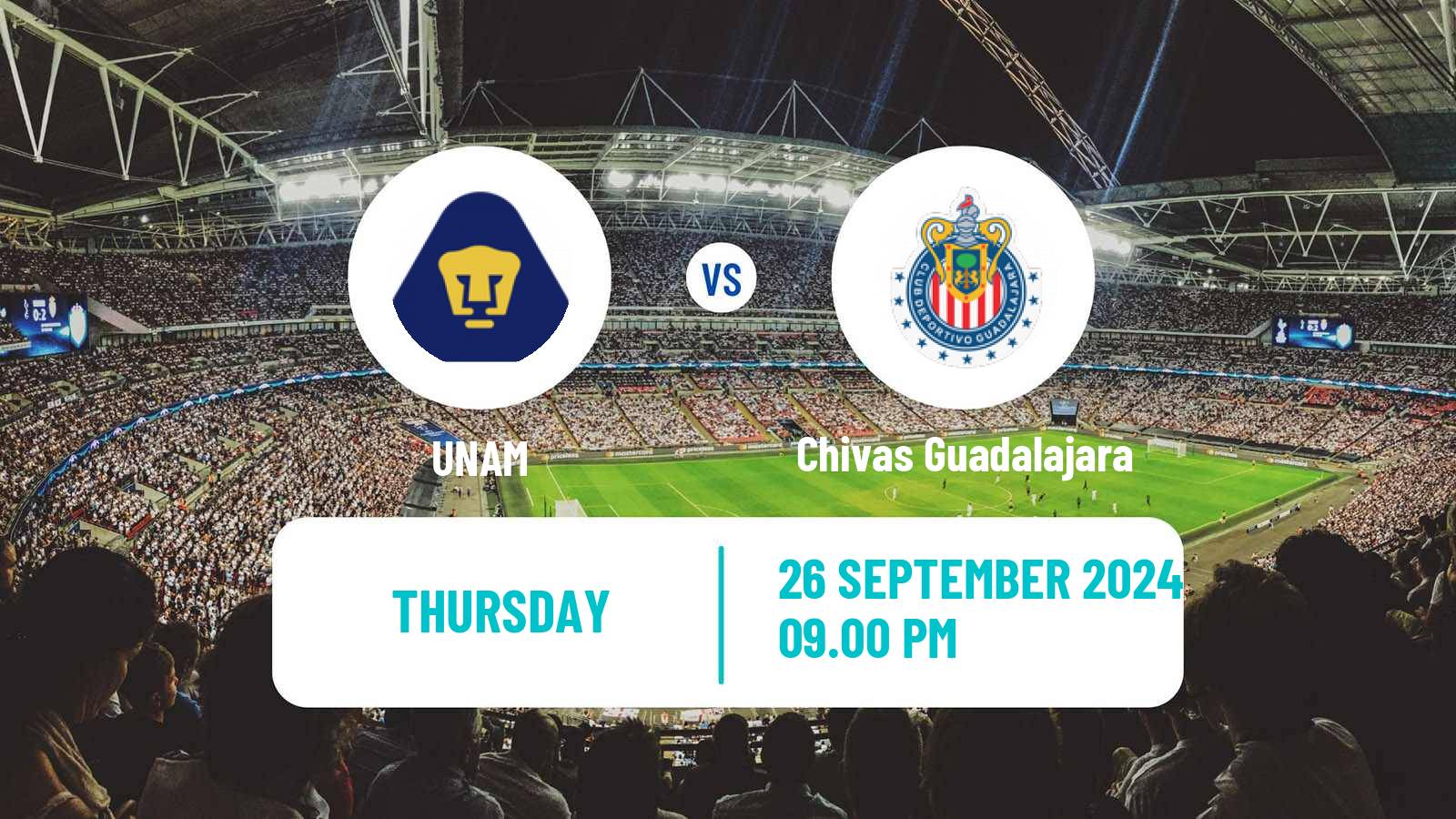 Soccer Mexican Liga MX Women UNAM - Chivas Guadalajara