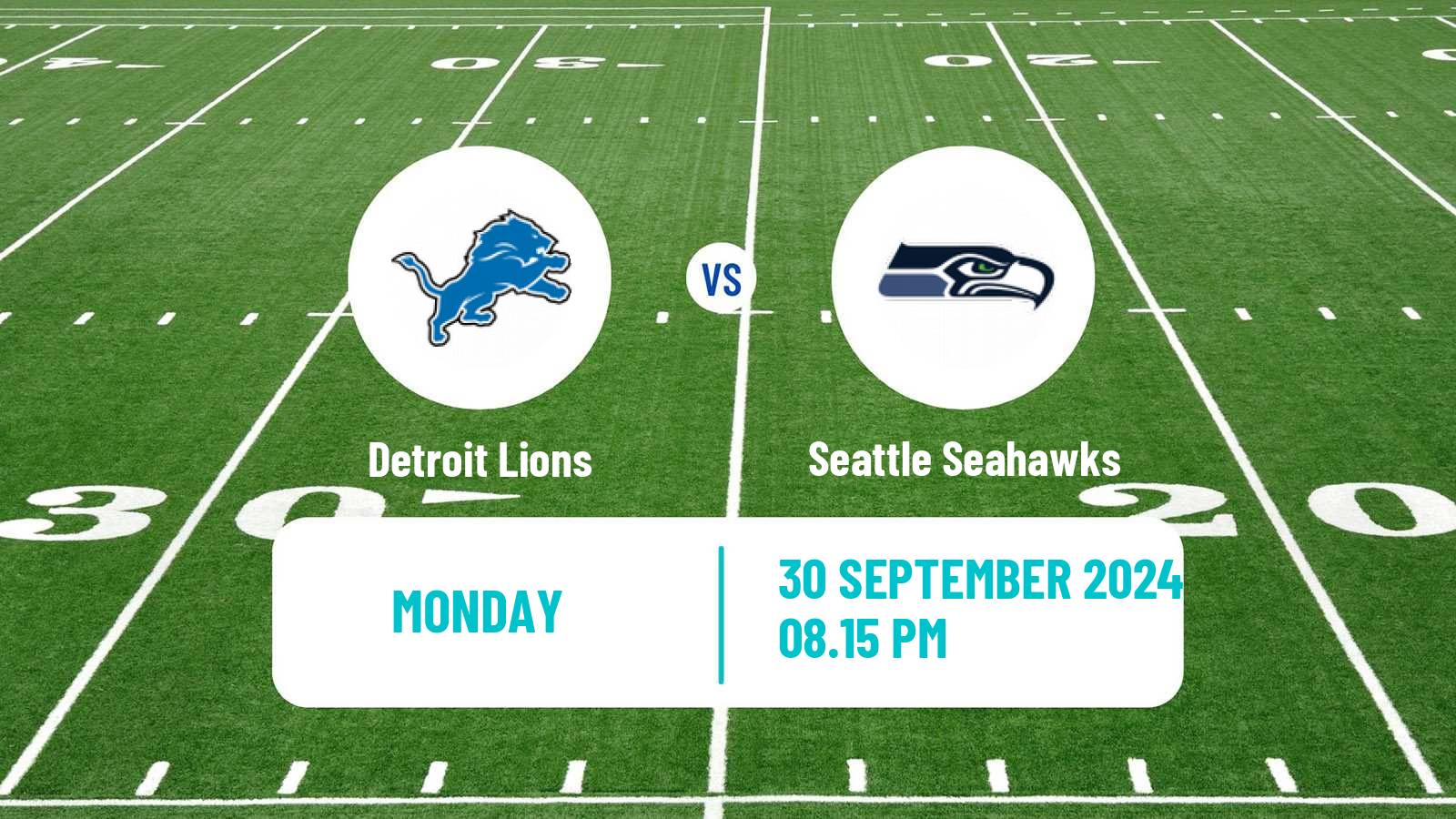 American football NFL Detroit Lions - Seattle Seahawks