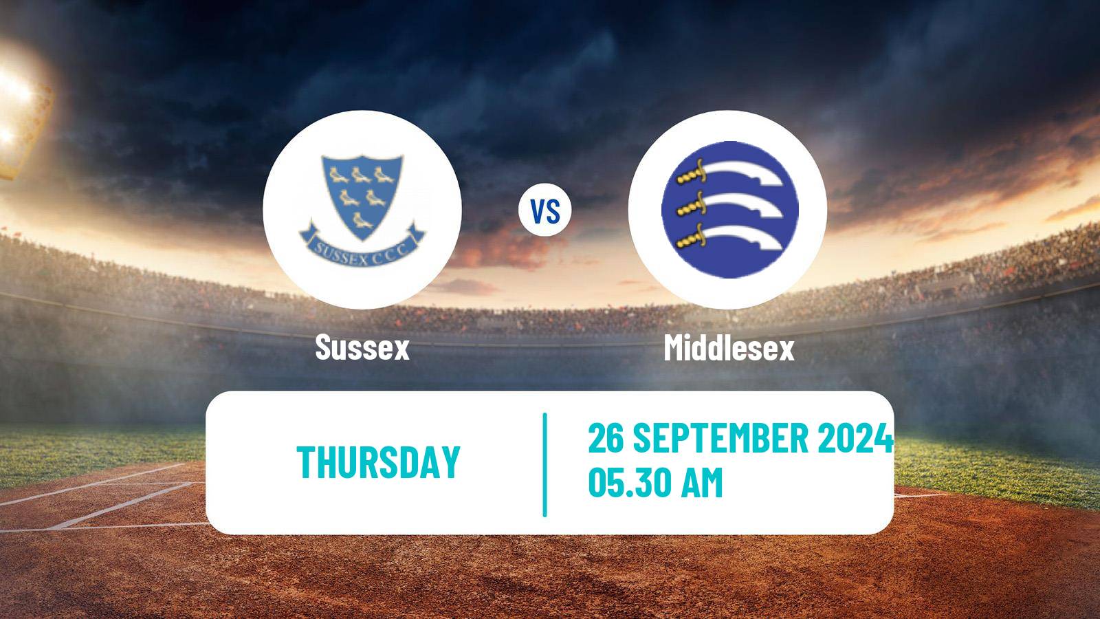 Cricket County Championship Two Cricket Sussex - Middlesex